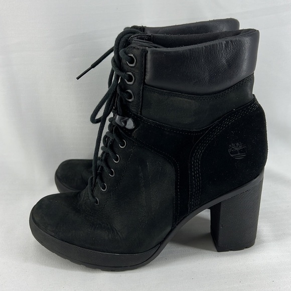 Timberland Camdale Chunky Field Boots Black Leather Lace Up - Picture 4 of 10